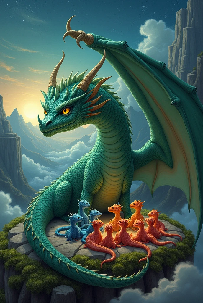 Dragon gives birth to nine sons