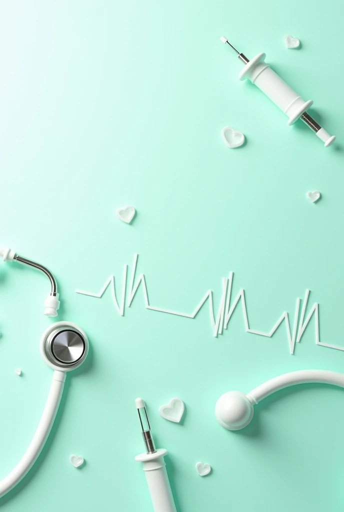 Seagreen and white color with hospital icons 

