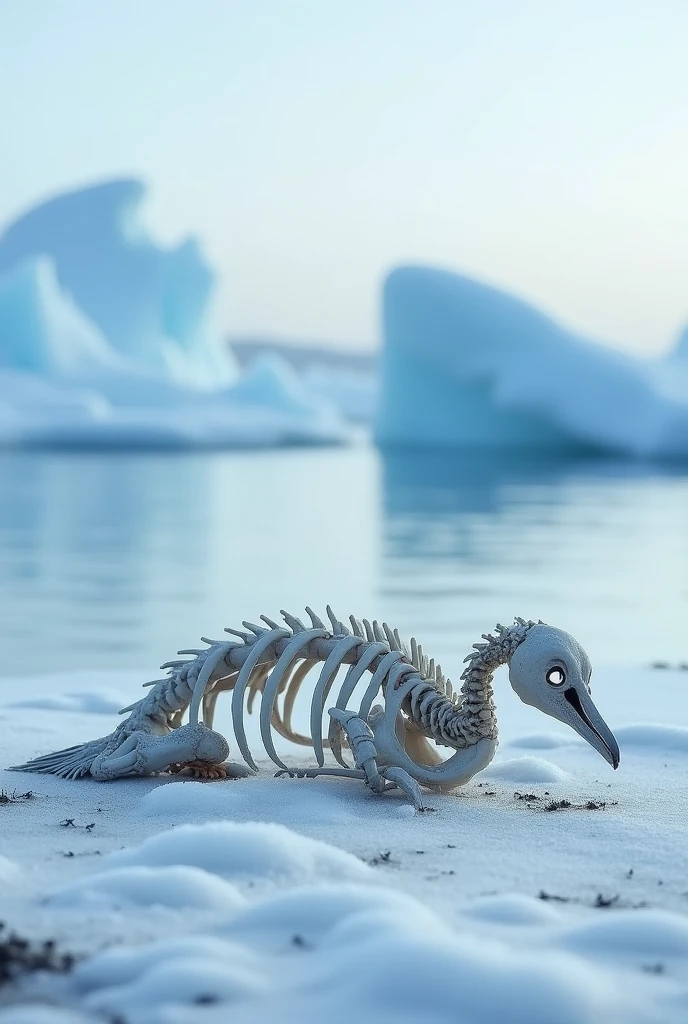 Dead penguin only the bone