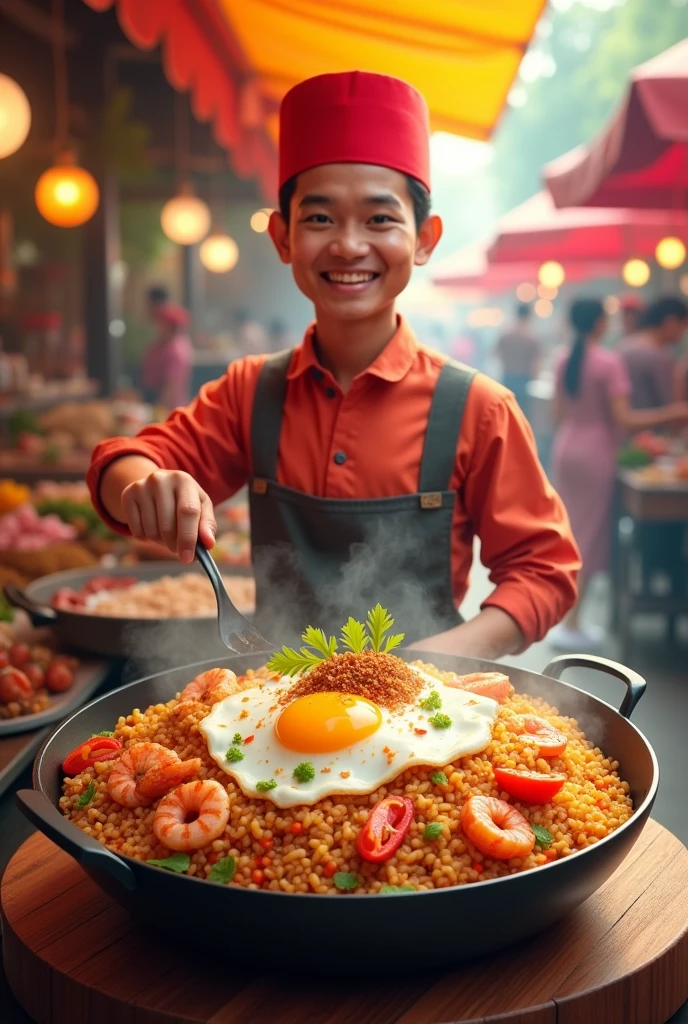 Create a poster for me with the theme of one of Indonesia's native foods.