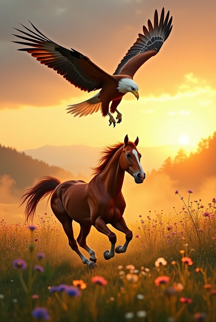 Eagle and horse