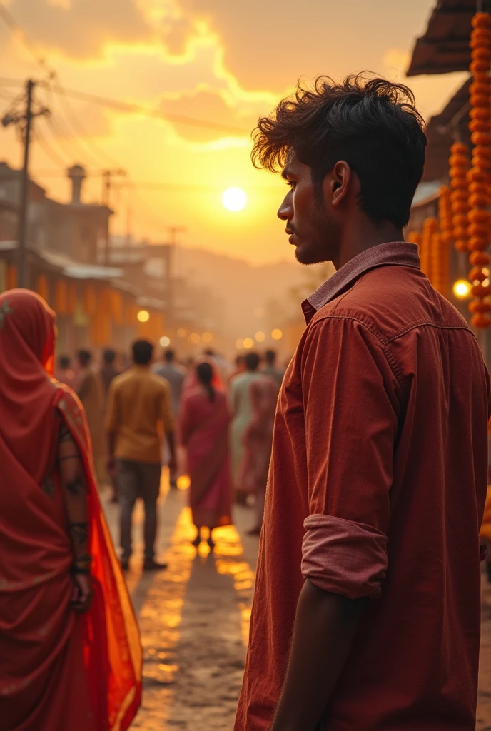A 25 years old boy away crying, leaving behind a large family and our wife in Indian style