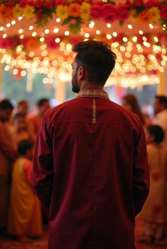 A 25 years old boy away crying, leaving behind a large family and our wife in Indian style