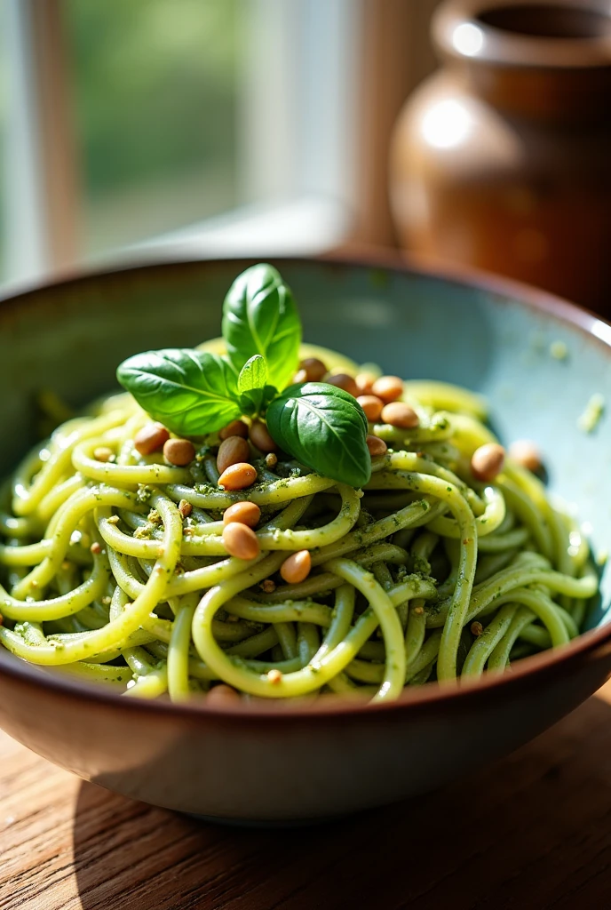 Green spaghetti