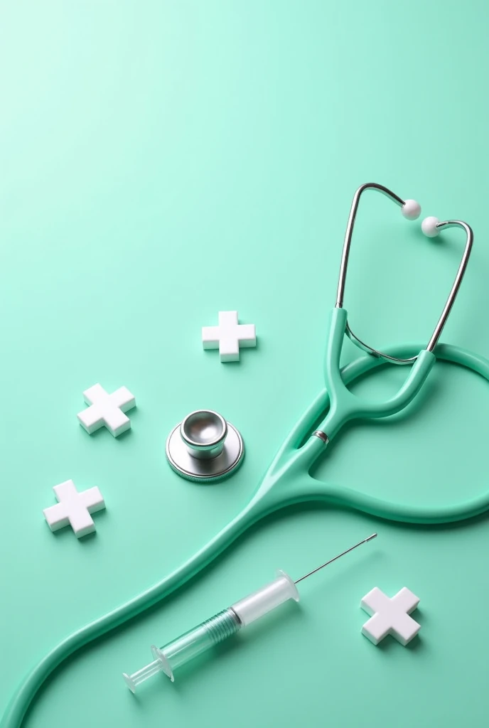Seagreen and white color with hospital icons proffessional