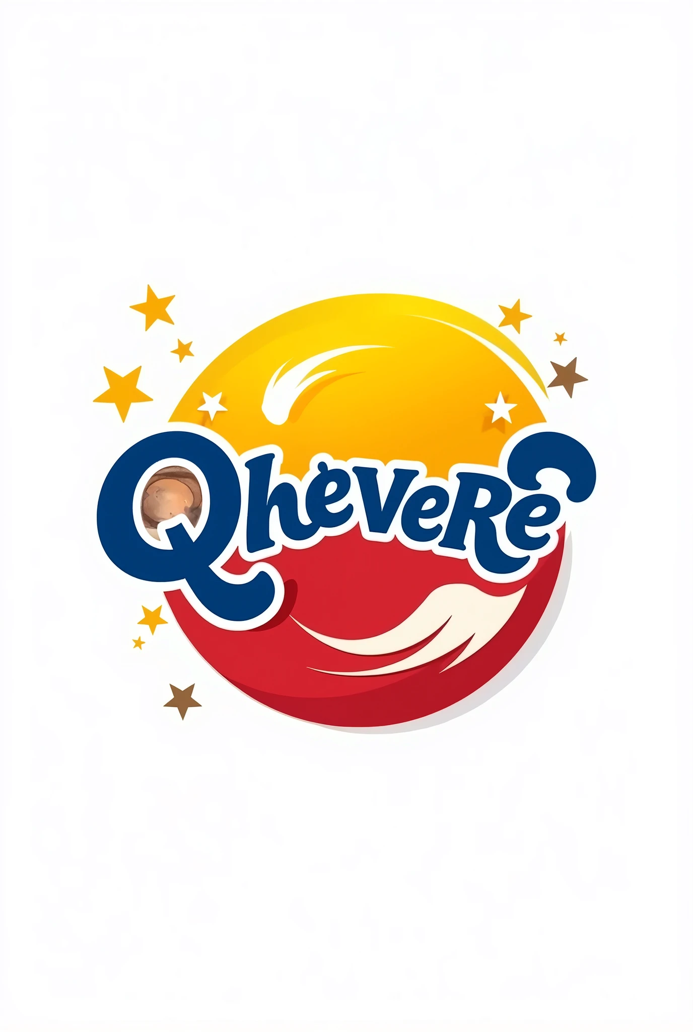 Logo for a Venezuelan fast food company called Qchevere, taking the Venezuelan flag as a reference 
