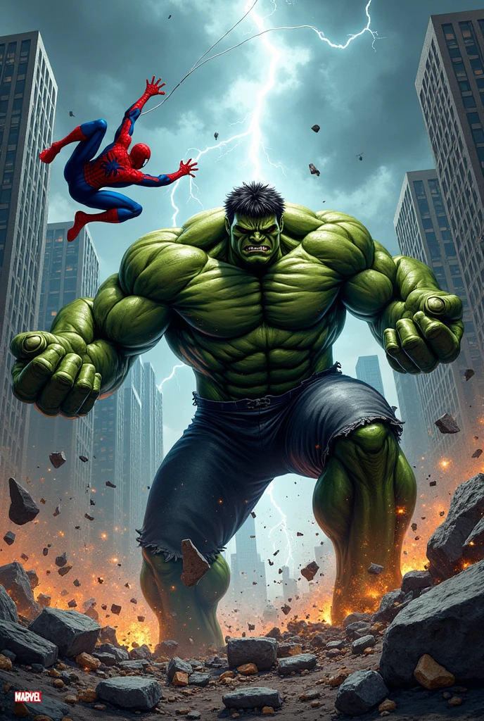 Peter Parker vs. the Hulk!