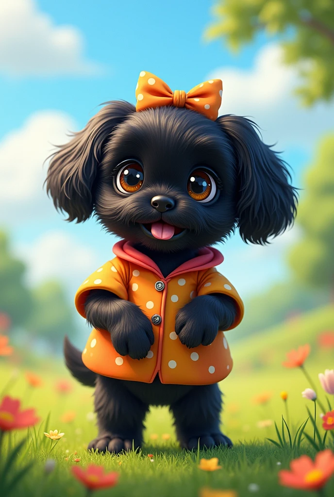 Humanified littlest pet shop black shih tzu puppy