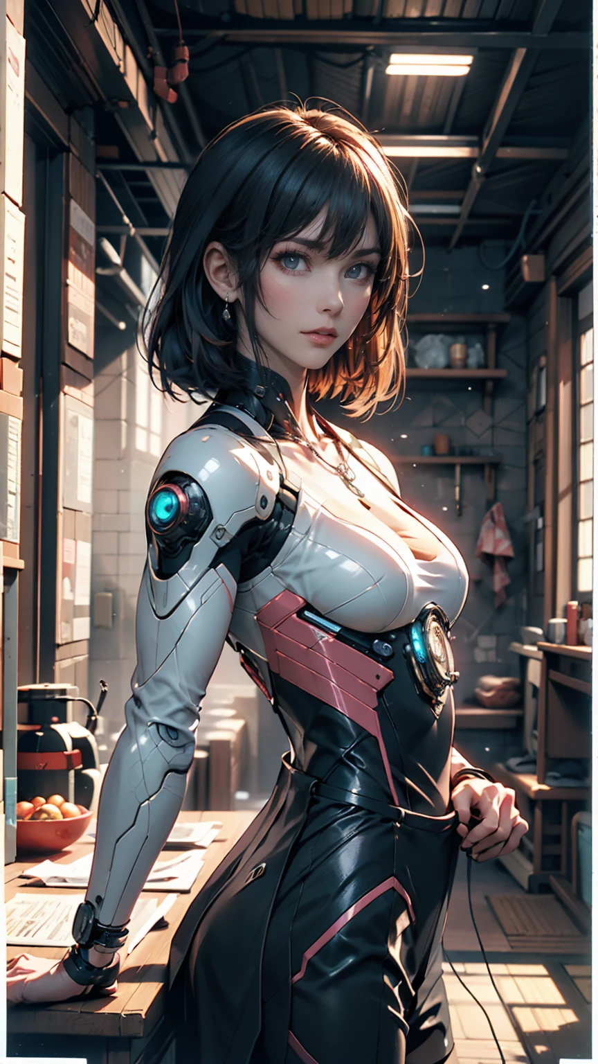 Ghost in the Shell in 90s vintage anime style, Robotics, sf, Futuristic, Surrealism, Akira Style, First action, Detailed line drawing, The finer details, Greg Rutkowski Makoto Shinkai Kyoto Animation Key Art Feminine Eye Shot