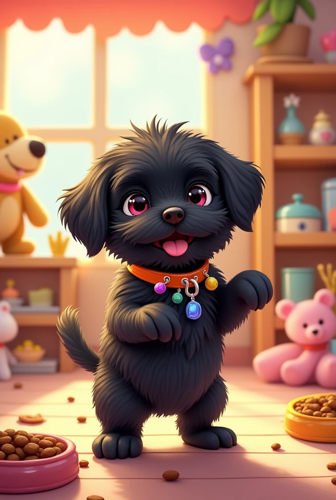 Humanified st pet shop black shih tzu puppy