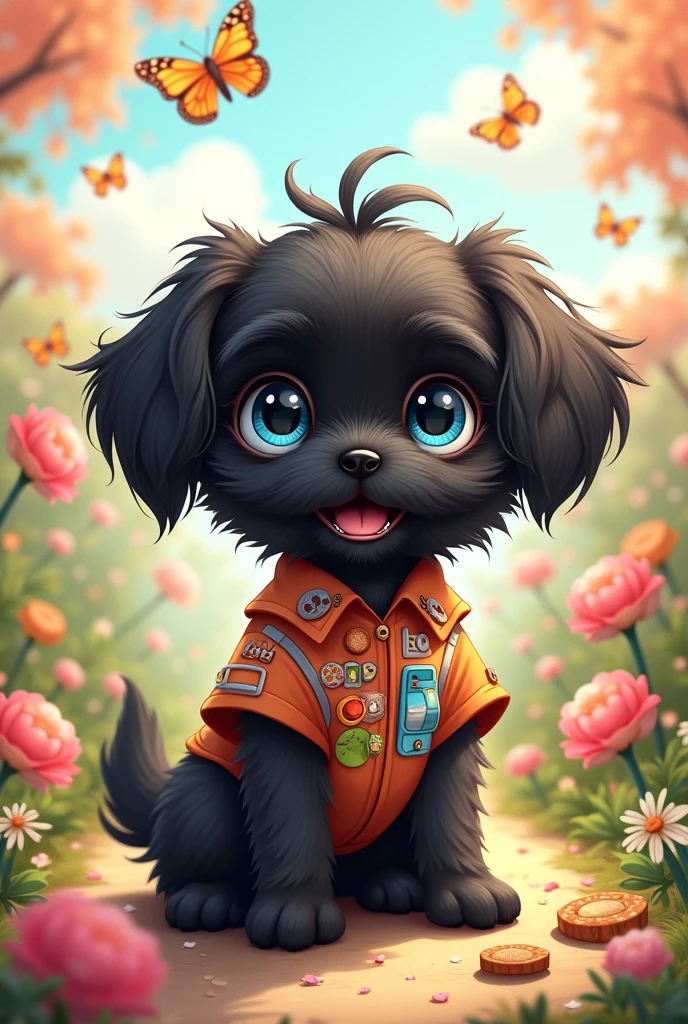 Humanified st pet shop black shih tzu puppy blue eyes