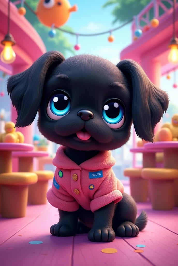 Humanified st pet shop black shih tzu puppy blue eyes