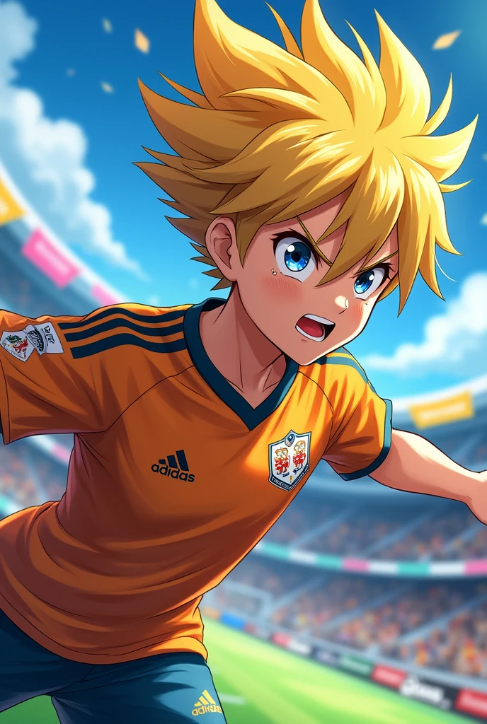 Jikkyou Powerful Soccer character
Yellow hair young male