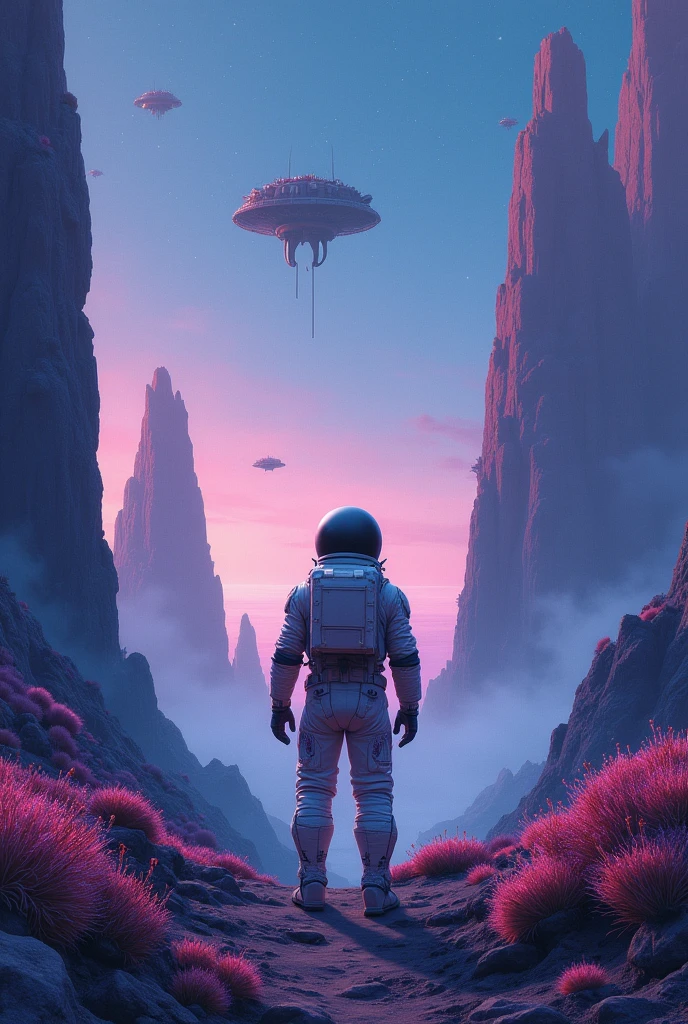 Sci-fi, Landscapes, Subdued, Painterly, by Scott Listfield