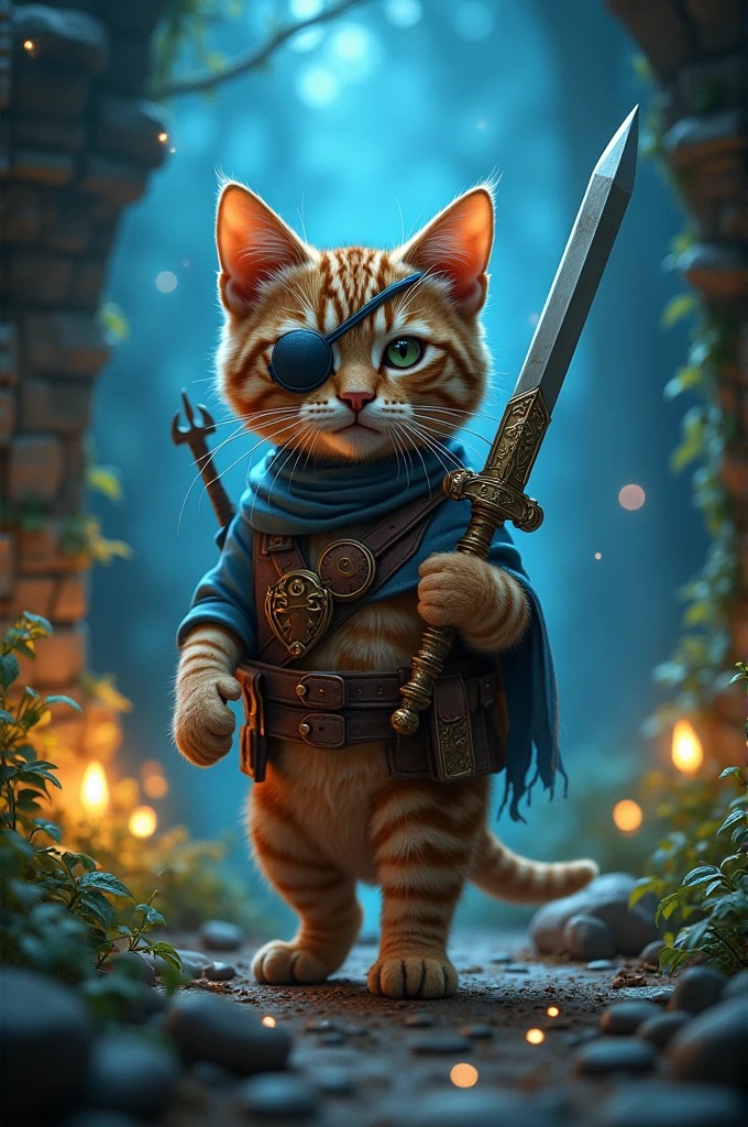 Cat with weapons