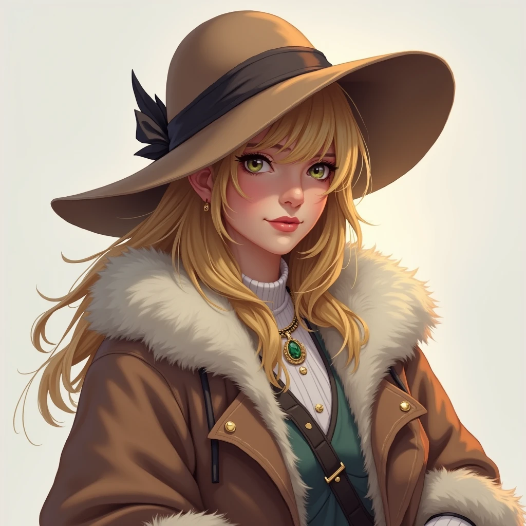 Wearing fluffy clothes、Young blond woman wearing fluffy hat, Fantasy Characters art, Excellent character art, Epic Fantasy Character Art, HD Fantasy Art, Epic and beautiful character art, Realistic fantasy artwork, Fantasy woman, Epic fantasy HD art, Fantasy Characters, digital fantasy art), Fantasy style art, Detailed fantasy art, High quality fantasy art, Fantasy Costume, Digital 2D fantasy art