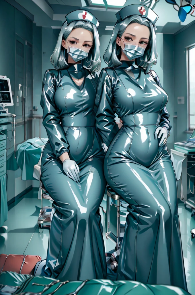 nurse uniform,hospital, latex nurse suit,nurses,busty,elbow gloves,labcoat,black hair woman,red eyes , gigantic ,medical instruments,asian nurse,two nurses,speculum,examination room,oversize ,big ass ,strap on, lay on table ,legs spreaded,giving birth,gyno chair , dentist,Milf,latex,black uniform,oversize breasts