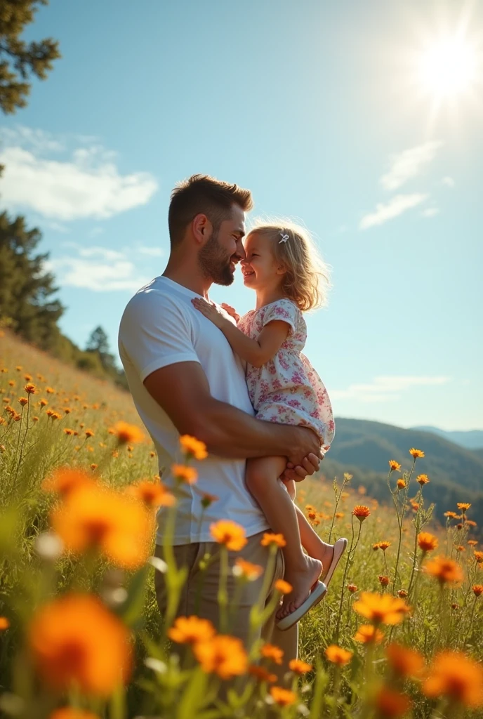 A men holding a girl