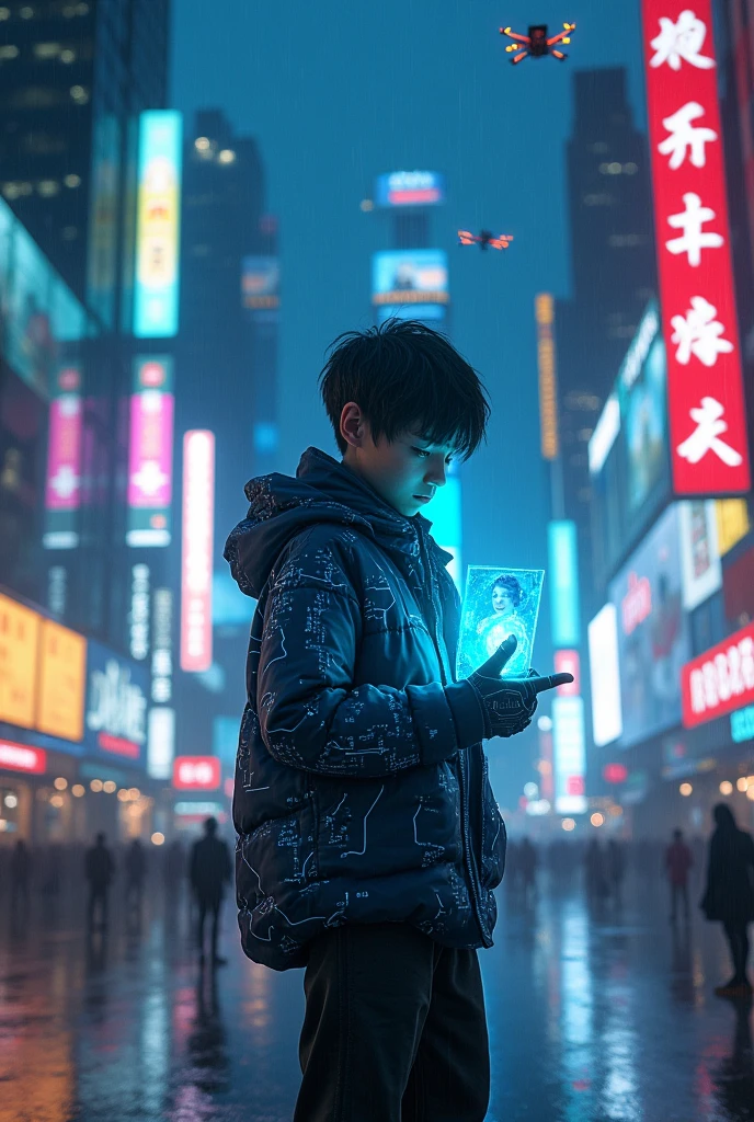 A cyber boy sad dor her 
