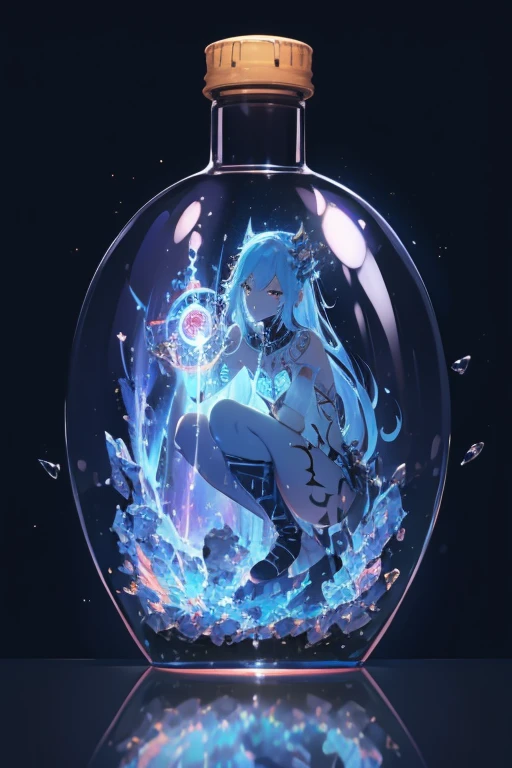 beautiful Alluring Female Djinni Rihanna, Blue Skin, Arabic Theme, Fantasy Theme, skin only, In the bottle, beautiful D&D. Character Portrait, beautiful Fantasy, detailed, Digital Art, 極限までdetailedに, Polished, beautiful, 超detailedな, Complex, Elaborate, Scrupulous, Anime characters, detailed, Anime Face, Sharp focus, Unreal Engine, 3D Rendering, Volumetric lighting, reflection, Shiny, Digital Illustration, Sensual pose, Provocative pose, Full Body Shot, Obscene, Anatomically correct 💖❤💕💋❣、Refraction of Light,