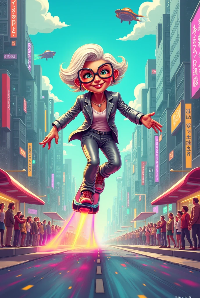 Looks fun　Light Speed Grandma　An illustration