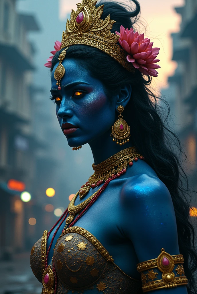 Fusion of Kali god and a abused lady
