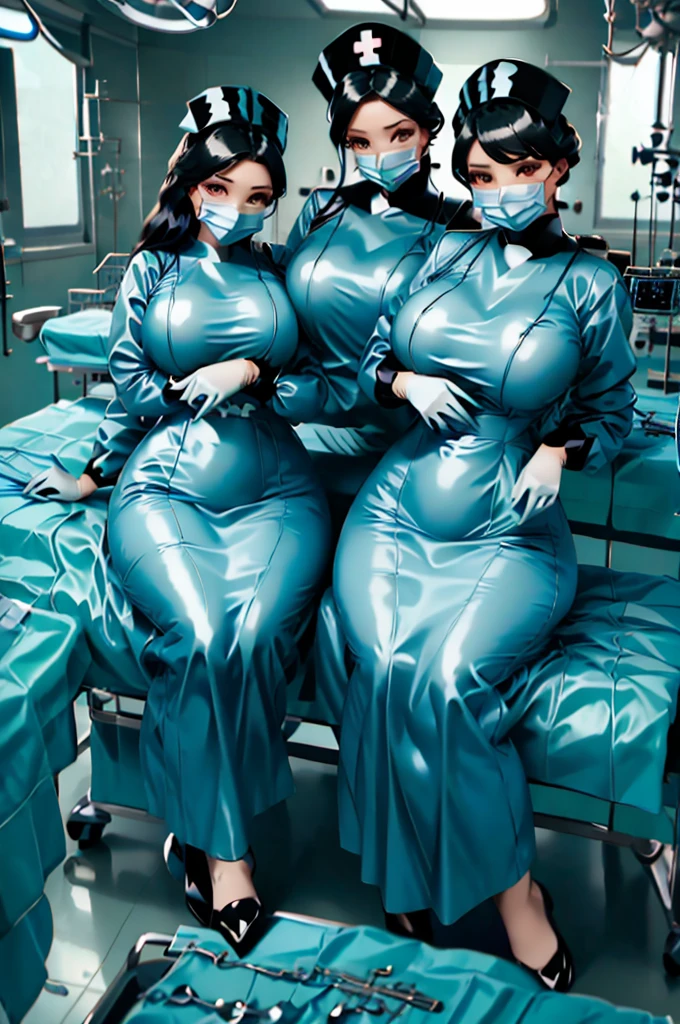 nurse uniform,hospital, latex nurse suit,nurses,busty,elbow gloves,labcoat,black hair woman,red eyes , gigantic ,medical instruments,asian nurse,two nurses,speculum,examination room,oversize ,big ass ,strap on, lay on table ,legs spreaded,giving birth,gyno chair , dentist,Milf,latex,black uniform,oversize breasts
