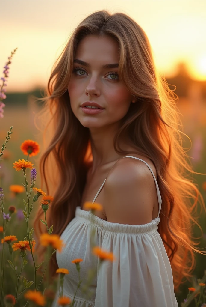 A beautiful woman with perfect face