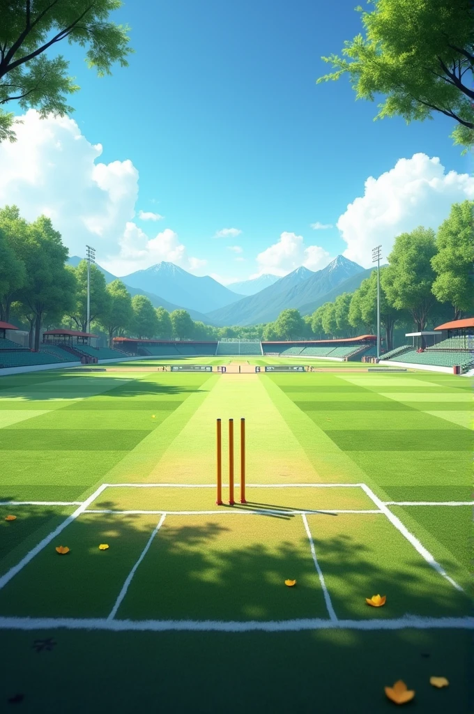 Cricket grground without players