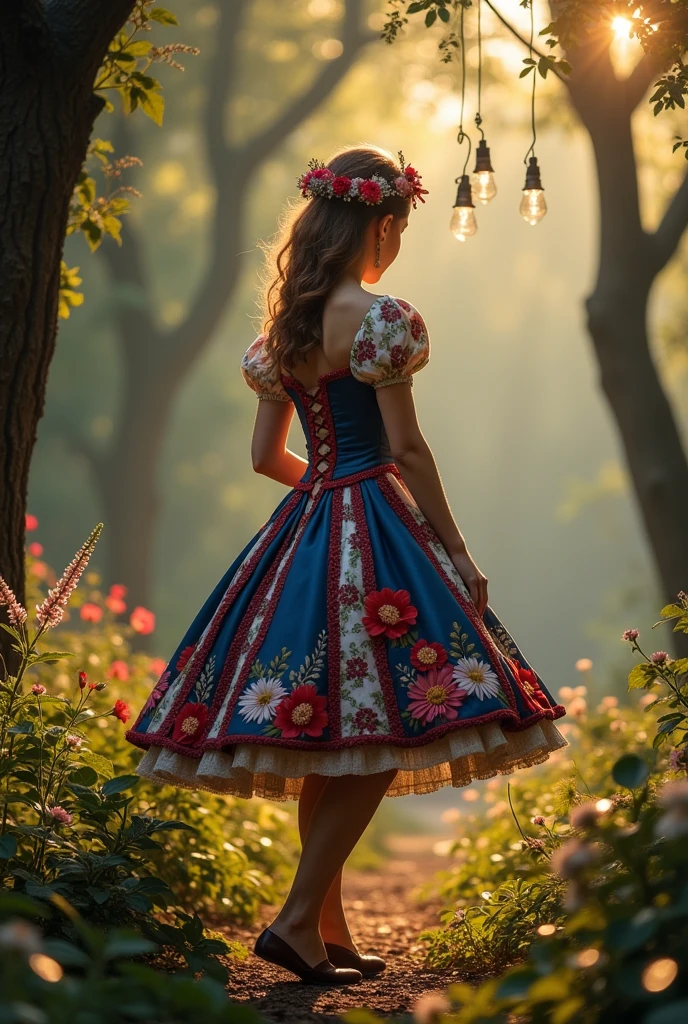 Snow white dress into sexu cute front short back long dress with waist corset Disney snow white dress