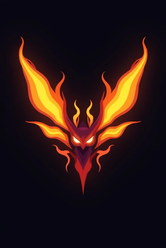 Create a logo inspired by the Pokémon Volcarona. The design should capture the essence of Volcarona with its fiery and moth-like features, including its vibrant wings and intense, glowing eyes. Incorporate the colors orange, red, and yellow to evoke a sense of fire and energy. The logo should be modern and sleek, suitable for branding purposes, while still reflecting the powerful and mystical nature of Volcarona."