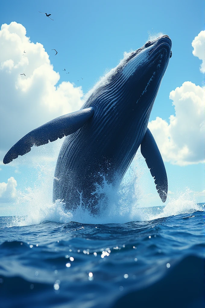 W is for whale, with a splash so grand