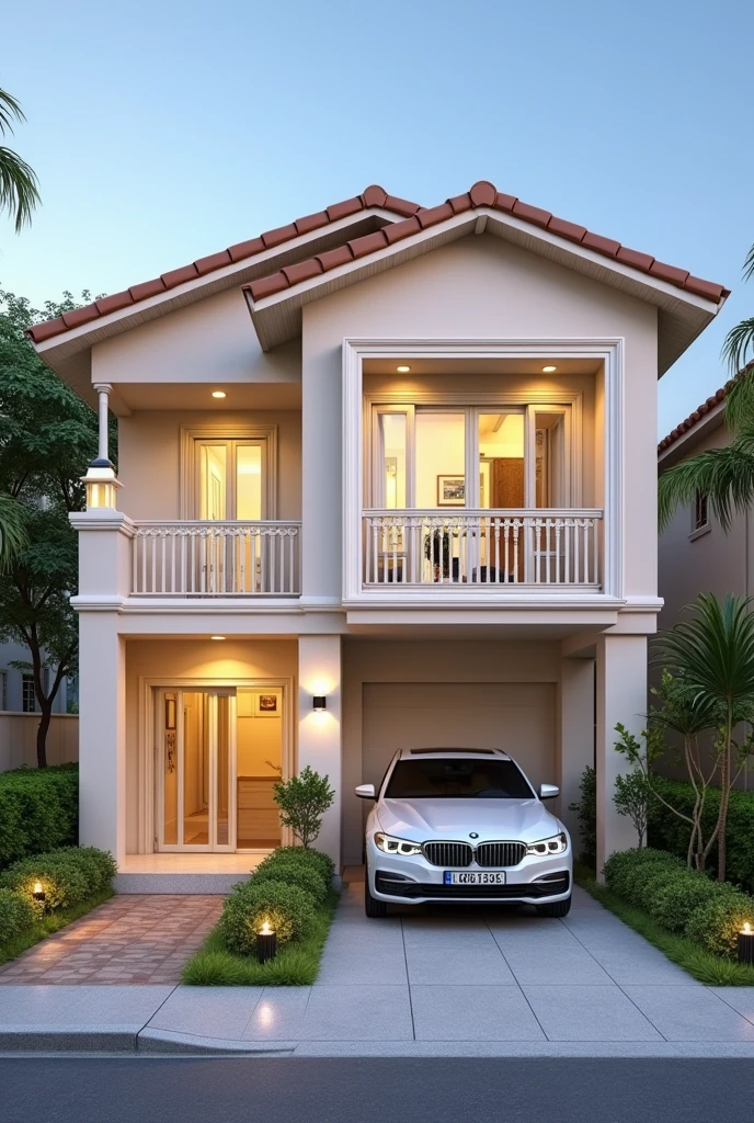 A dwelling double story  house floor plan with the following accommodation 
Entrance porch
Hallway 
Lounge 
Dining room 
Kitchen 
Utility room
Pantry 
Study room
2 bedrooms with built in wardrobes 
1 master bedroom with ensuite and dressing room 
1water closet and basin
1 bathroom with bathtub, shower, water closet and basin
Linen cupboard 
2 car garage 
Wooden staircase 