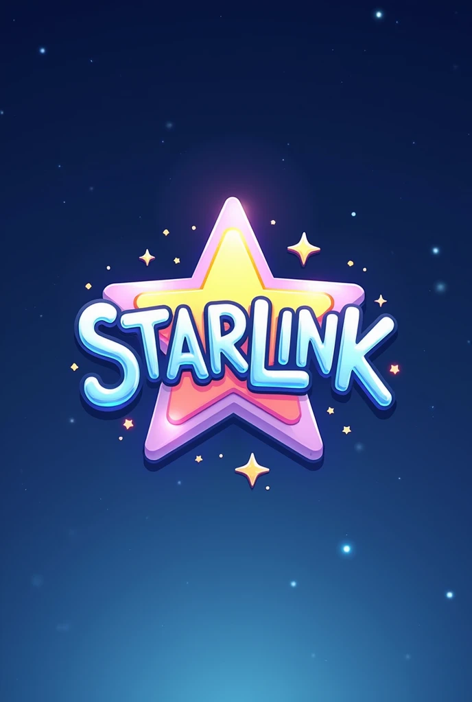 ⭐︎、🔗Make a cute logo with the name「STARLINK」