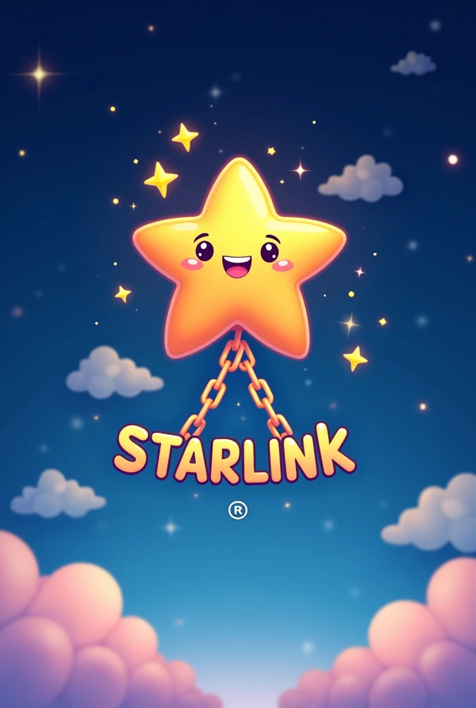⭐︎、🔗Create a cute and memorable logo with the name「STARLINK」