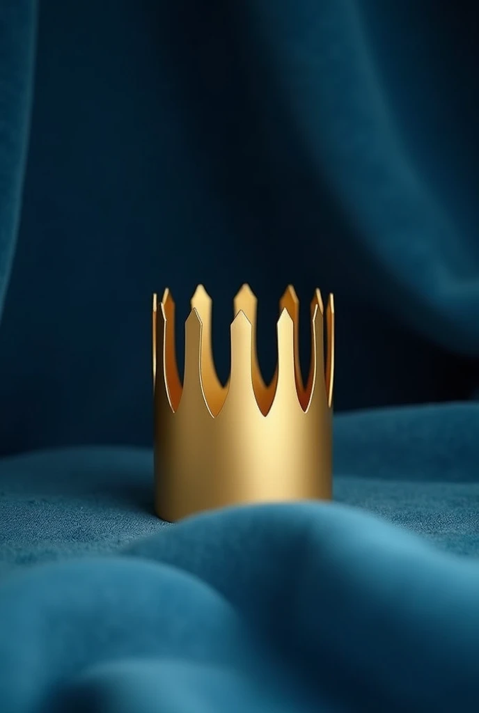 Gold crown。without any embellishments such as gems or bumps、flat and simple。A ring、Extending upwards in the shape of rectangles of the same size at equal intervals。Vertically long。