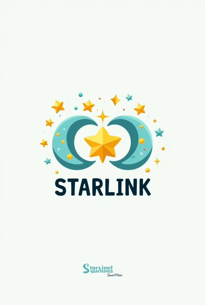⭐︎、🔗Create a cute and memorable logo with parentheses, the name is「STARLINK」
