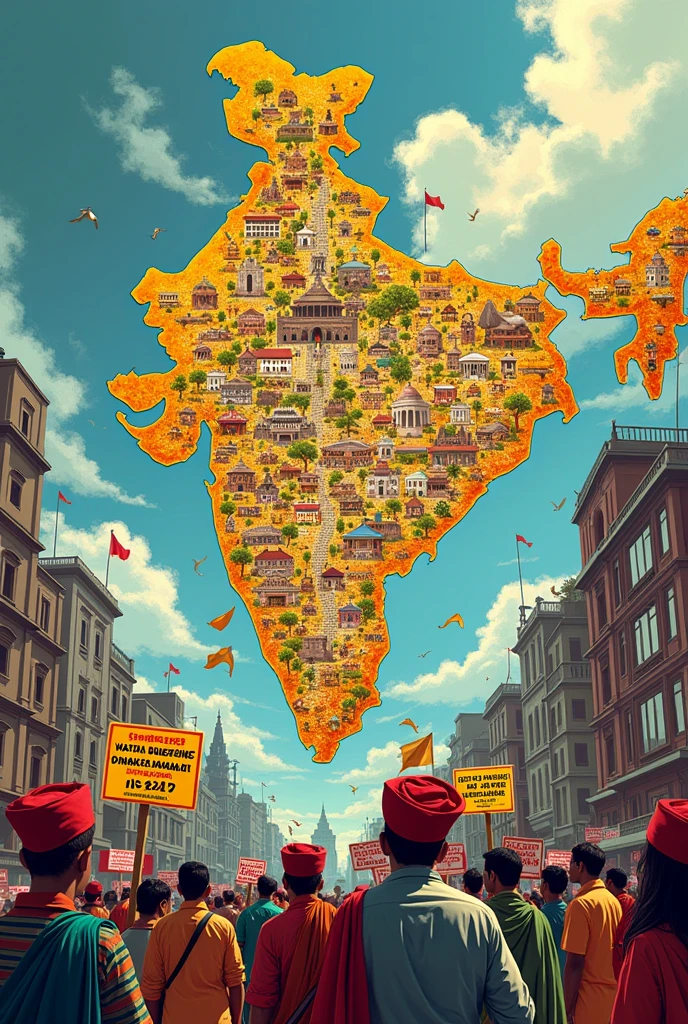 Create images with Indian Kolkata map demands resignation of West Bengal CM Mamata Banerjee