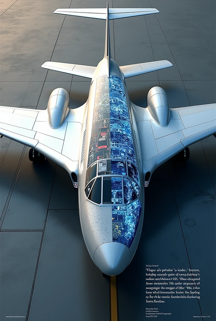 (cover page), real, aircraft or spacecraft,magazine cover, aerospace, creative, gives a feel of being aerospace engineer,classic image, superiority of aerospace industry, , left side of image skeleton , right side of the image external structure, patches of showing internal parts of the aircraft, point of view as 30 degree above front view
