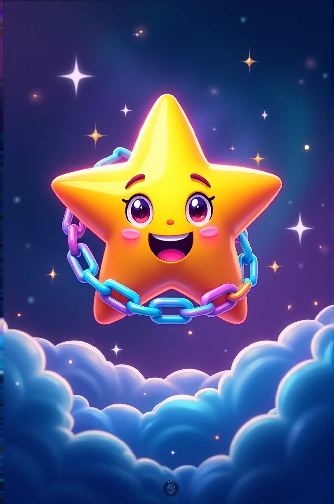 ⭐︎、⛓️、We created a cute, bright, energetic and connection-conscious logo and named it「STARLINK」