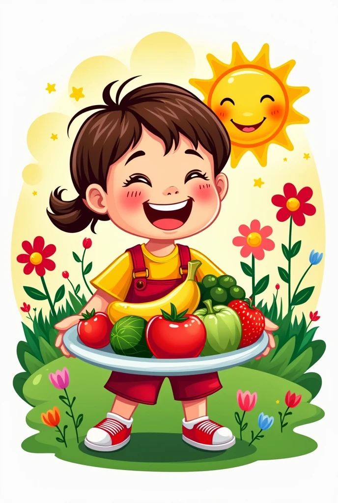 Logo representing children and food 