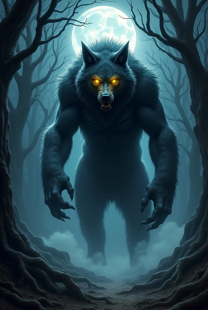Create photo of a kapre werewolf