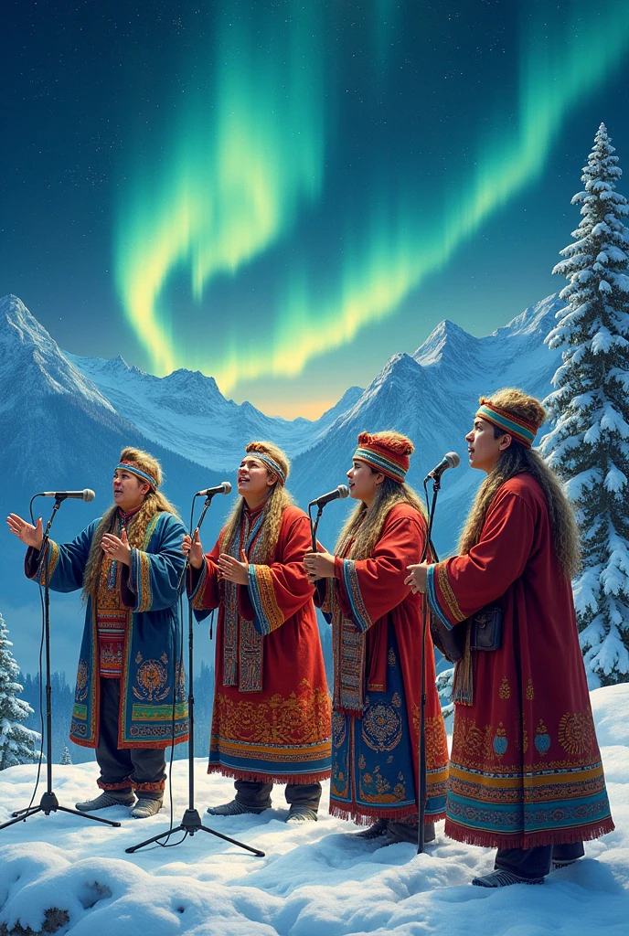 Create an image of northern singers for a shirt