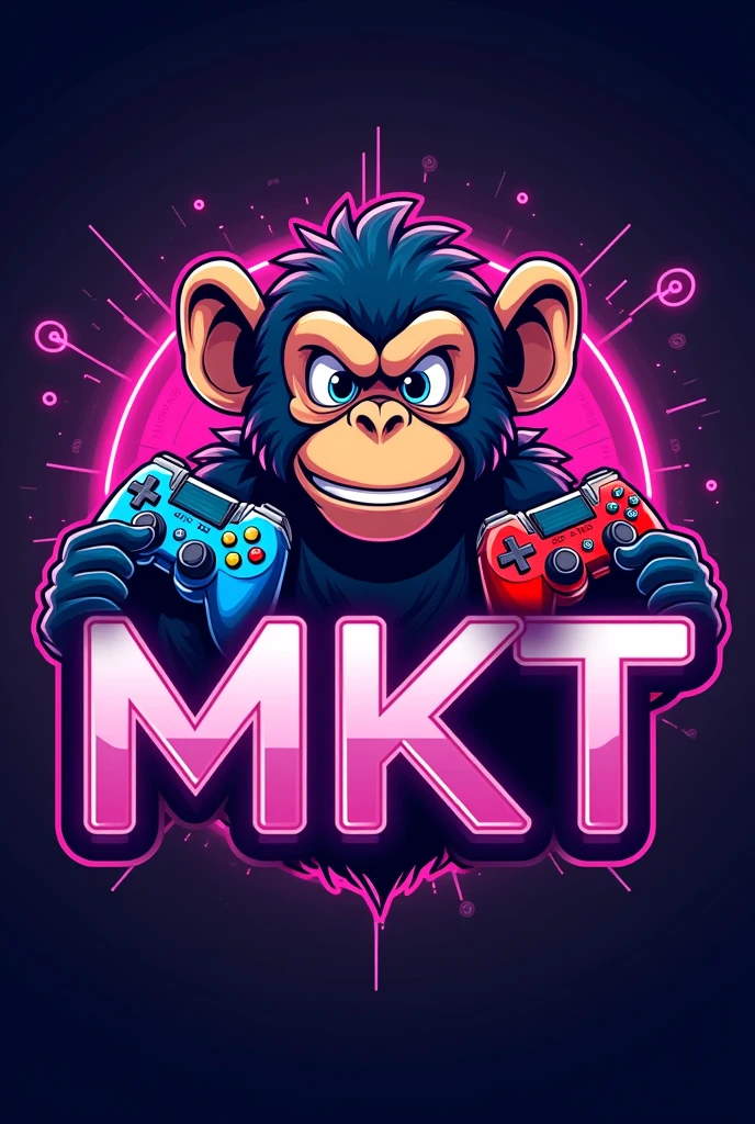 TIME E-sports LOGO with a Monkey behind the acronym MKT