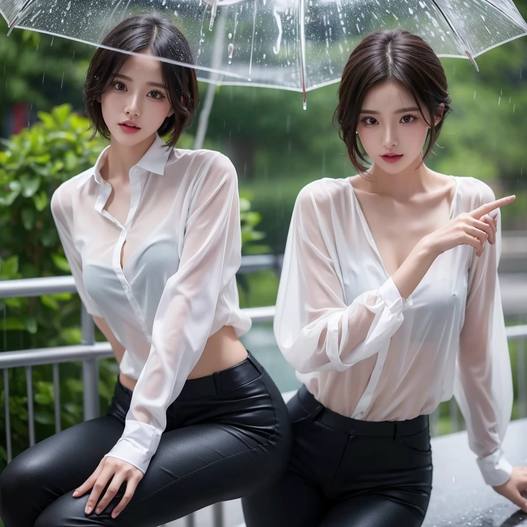 exy pose、Hair getting wet in the rain、Mr.々Hair style、Short Hair、Transparent shirt、Beautiful woman getting wet in the rain、typhoon、Get wet without an umbrella、Beautiful woman in the rain、雨で濡れたBeautyOL、Detailed face、Realistic、beautiful girl、Beauty、Office Lady Uniform、beauty、Beautiful woman、Narrow waist、Handsome woman、Tight pants look、Colorful suit、Sexy pose、Tight suit pants、Suit wet in the rain、Wet naked shirt、See-through shirt、Shot in heavy rain、Naked shirt、Colorful underwear