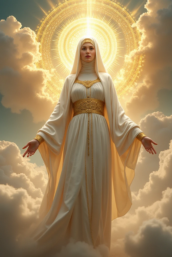 Virgo，nun，Holy radiance，arrogant，Disdainful gaze，4K