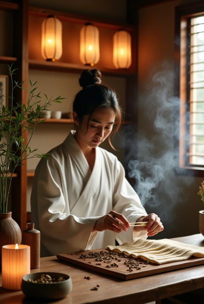 Moxibustion applied in
