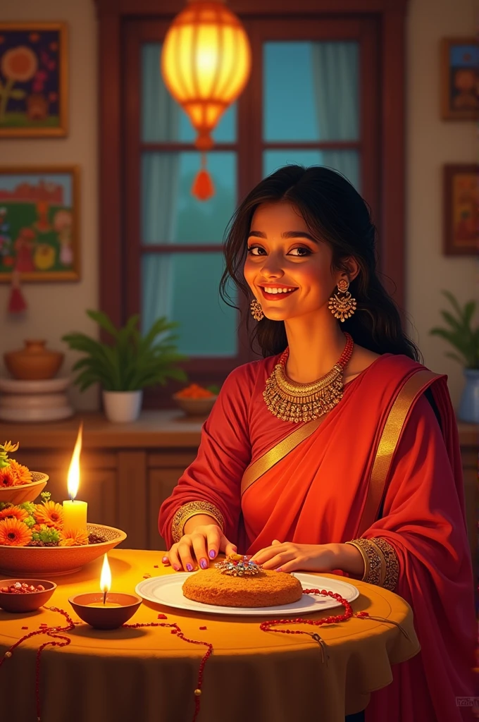 Make a image of wishing raksha bandhan to sangeeta bhatia