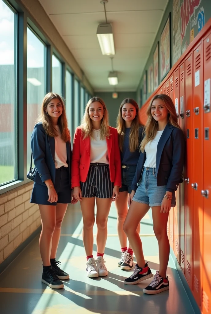 High school girls, thighs, Each line,