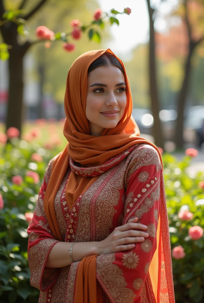 Beautiful woman, big , hijab